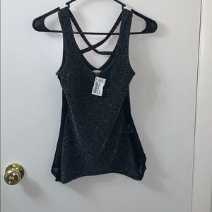 Black sleeveless top